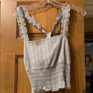 Sadie x Sage Grey Crop Top